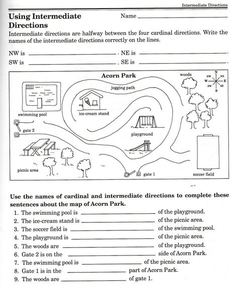 Second Grade Map Skills Worksheets Map Skills Worksheets 3rd Grade Directions Worksheet, Social Studies Maps, Teaching Maps, Map Skills Worksheets, 3rd Grade Social Studies, Geography Worksheets, Cardinal Directions, Kindergarten Social Studies, History Worksheets