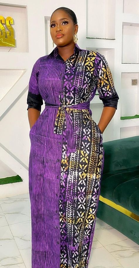 Adire Boubou Styles For Women, Adire Kaftan Styles, Kampala Styles, Kampala Kaftan Styles For Women, Adire Fashion, Kampala Gown Styles For Ladies, Adire Styles, African Shirt Dress, Kaftan Styles