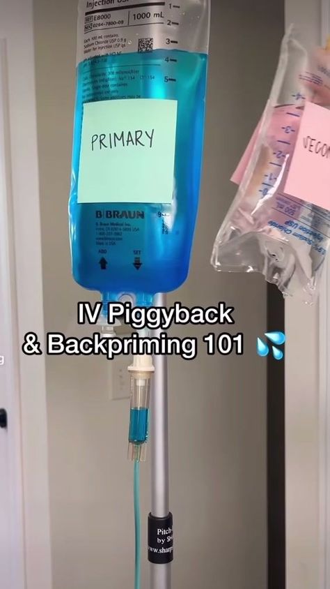 IV PIGGYBACK and BACKPRIMING #secondaryline vs #primaryline | Nclex Gen | Nclex Gen · Original audio 100k Views, Nclex, Nursing, Audio