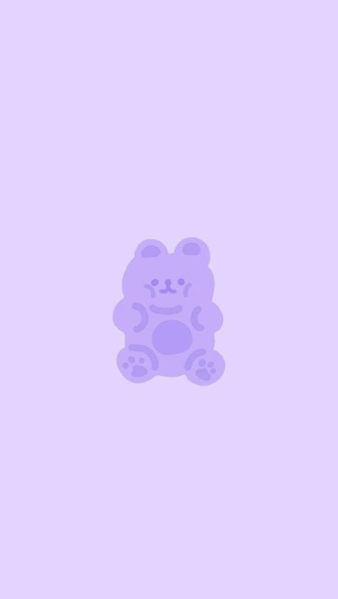 Gummy Bear, Purple Background, Purple, Wall, Pink