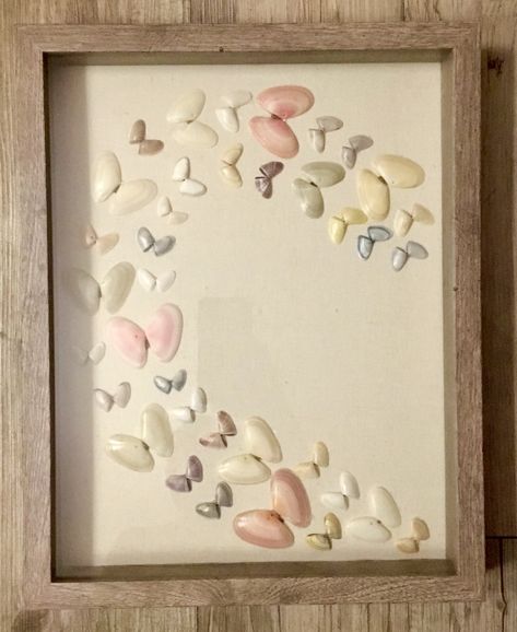 Sea Shell Storage Ideas, Seashell Butterfly Shell Art, Butterfly Seashell Art, Coquina Shell Art, Shell Art Diy, Seashell Art Diy, Sea Shells Diy, Beach Themed Crafts, Deco Marine