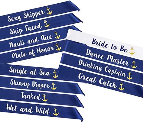 Sailing Bachelorette Party, Bachelorette Sashes, Boat Bachelorette Party, Bachelorette Party Beach Theme, Sail Before The Veil Bachelorette, Bachelorette Party Kits, Cruise Bachelorette Party, Last Sail Before The Veil, Nautical Bachelorette Party