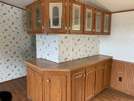 Redoing Single Wide Trailer, Painting A Trailer Mobile Homes, Mobile Home Closet Remodel Single Wide, Boho Home Makeover, 1980s Single Wide Trailer Remodel, Single Wide Remodel Living Room, Boho Single Wide Trailer, Singlewide Trailer Kitchen Remodel, Single Wide Remodel On A Budget