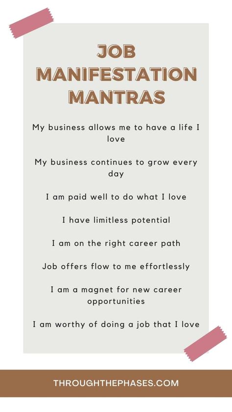 Job Manifestation, Career Affirmations, Quotes Dream, Prosperity Affirmations, Gratitude Affirmations, Law Of Attraction Money, Spiritual Manifestation, Wealth Affirmations, Success Affirmations