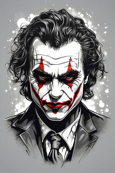 Joker Illustration, Joker Art Drawing, Wolverine Comic Art, Joker Design, Wing Tattoo Men, Red Tattoo Ideas, Red Ink Tattoo, Avengers Hulk, Joker Drawings