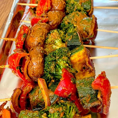 Delicious Tandoori vegetable skewers — I'll share the quantities used for the skewers in the photo but your choices of vegetables are totally up to you, a...... Tandoori Vegetables, Tandoori Paste Recipe, Grilled Snacks, Secret Supper, Tandoori Paste, Broccoli Crowns, Vegetable Skewers, Paste Recipe, Baked Vegetables