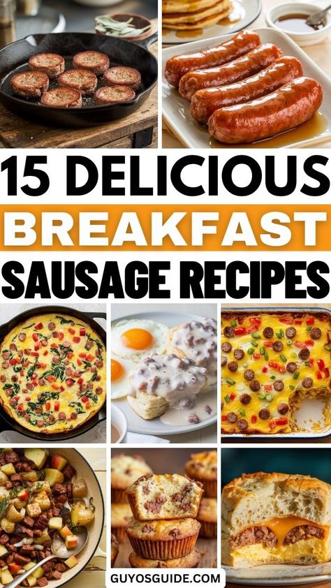 15 Delicious Breakfast Sausage Recipes Breakfast With Link Sausage, Breakfast With Sausage Patties, What To Make With Breakfast Sausage, Breakfast With Ground Sausage, Ground Breakfast Sausage Recipes, Sausage Patty Breakfast Ideas, Sausage Patties Recipes, Breakfast Sausage Ideas, Smoked Sausage Breakfast