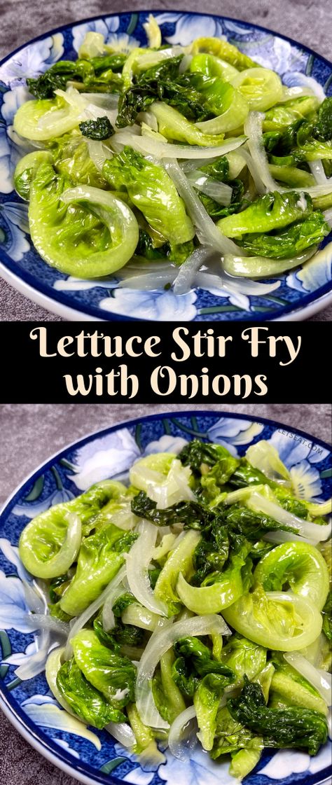 Lettuce Stir Fry, Fresh Lettuce Recipes, Cooked Romaine Lettuce Recipe, Lettuce Recipes Cooked, Cooked Lettuce Recipes, Sauteed Lettuce, Lettuce Recipes Ideas, Roasted Lettuce, Lettuce Ideas