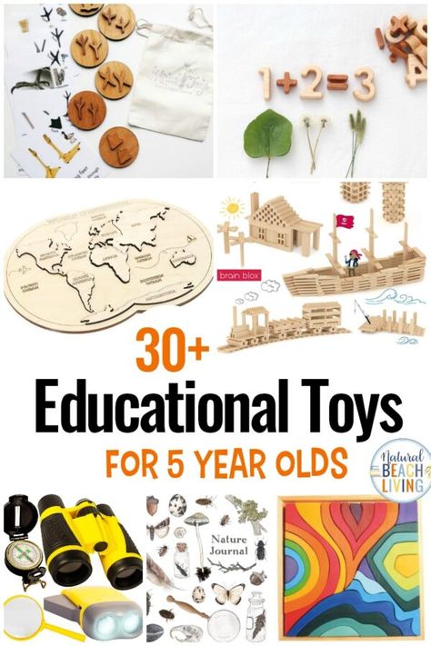 30+ Educational Toys for 5 Year Olds - Best Toys, 30+ best Educational Toys for 5 year olds! They focus on many different skills and activities, Give the gift of learning, combined with fun, and watch how they'll love to explore and continue to feed their minds with these educational toys, Montessori Toys, STEM Toys, Art Supplies and so much more.  #toys #gifts #montessori 5 Year Montessori, Stem Toys For Kindergarten, Montessori Gifts For Three Year Old, Toys For 5 Year Boy, Kindergarten Toys, Educational Toys For Preschoolers, Montessori Activities Preschool, Diy Montessori Toys, Kids Educational Toys