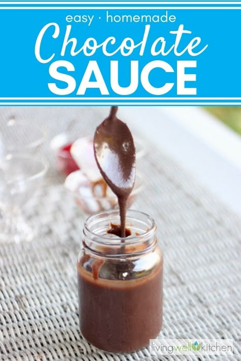 Easy Chocolate Sauce, Chocolate Sauce Recipe, Homemade Chocolate Sauce, Chocolate Sauce Recipes, New Year's Desserts, Vegan Candies, Fudge Sauce, Chocolate Syrup, Köstliche Desserts