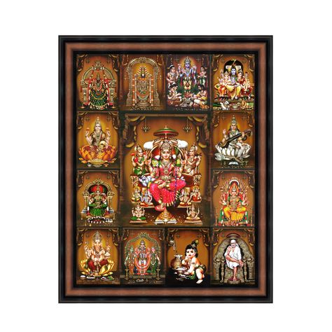 Goddess Photo, God Goddess, Star Goddess, Pooja Room Door Design, Pooja Room Design, Puja Room, Tanjore Painting, Pooja Room, Pooja Rooms