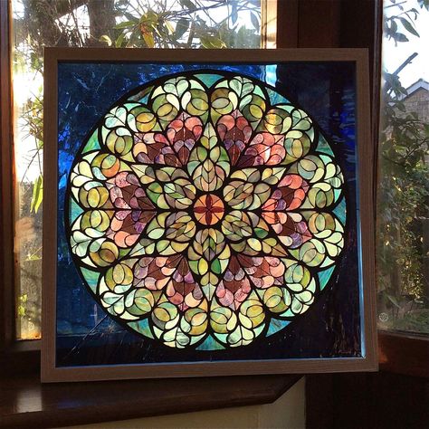 Stained Glass and Mosaics in Stroud, by Siobhan Allen | Gallery 2 Stained Glass Mandala, Mandala Ideas, Glass Painting Designs, Lighting Art, Glass Mosaic Art, Tiffany Glass, Stained Glass Diy, Art Stained, Stained Glass Designs