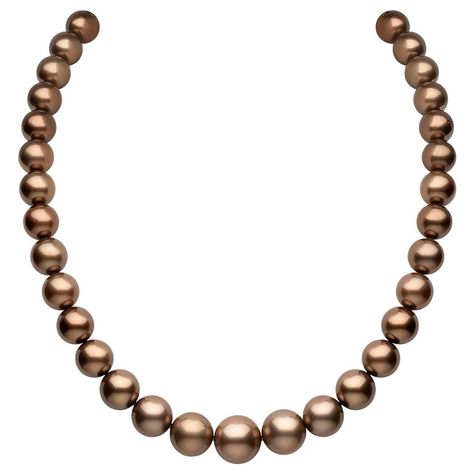 Yoko London "Chocolate" Tahitian Pearl Necklace Set in 18 Karat Gold | From a unique collection of vintage Beaded Necklaces at https://www.1stdibs.com/jewelry/necklaces/beaded-necklaces/. Luxury Round Pearl Bead Jewelry, 1stdibs Jewelry, London Chocolate, Brown Pearl Necklace, Tahitian Pearl Ring, Chocolate Pearls, Necklaces Beaded, Tahitian Pearl Necklace, Expensive Jewelry Luxury