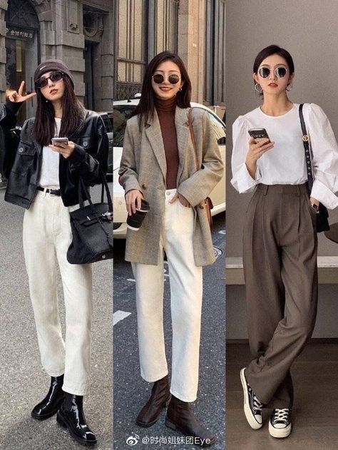 Korean Autumn Outfit Street Style, Korean Street Fashion Spring, Korean Office Look, Office Wear Korean, Korean Work Outfit, Korean Office Outfit, Japan Outfits, Korean Outfit Street Styles, Japan Outfit