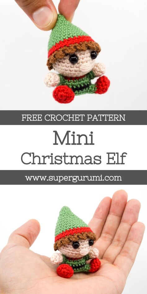 Crochet Christmas Ornaments Free, Christmas Crochet Patterns Free, Crocheted Christmas, Mini Amigurumi, Crochet Xmas, Crochet Keychain Pattern, Fillet Crochet, Crochet Christmas Decorations, Crochet Animals Free Patterns