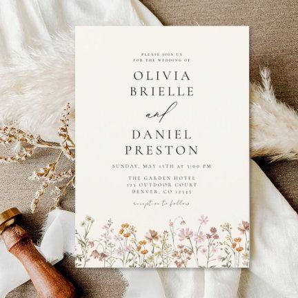 Pretty Girly Designs: products on Zazzle Modern Neutral Wedding, Beige Garden, Casual Wedding Reception, Boho Backyard Wedding, Garden Wedding Invitation, Boho Backyard, Bright Wedding Colors, Invite Suite, Colorful Wedding Invitations