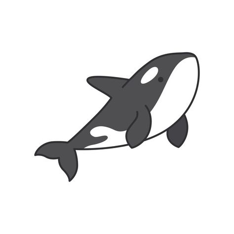 Cute cartoon killer whale isolated on wh... | Premium Vector #Freepik #vector Orca Cartoons, Cute Orca Drawing, Whale Cartoon Drawing, Cartoon Orca, Killer Whale Drawing, Whale Cartoon, Trip Scrapbook, Orca Art, Whale Drawing