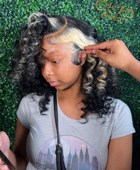 Wig With Highlights, Teenage Hairstyles, Barbie Hairstyle, Quick Weave Hairstyles, Braids Hairstyles Pictures, Dyed Natural Hair, Different Hair Types, Dope Hairstyles, Business Hairstyles