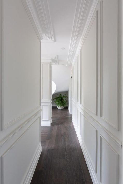 French Provincial Chateau - Intrim Mouldings Modern French Paneling, French Moulding Wall, French Contemporary Home, French House Interior, French Provincial Interior Design, French Chateau Interiors, French Provincial Kitchen, Modern French Provincial, French Provincial Decor