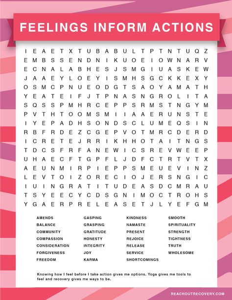 Click the image to download, print, and play!  #wordsearch #recoverywordsearch #printablewordsearch #free #freedownload #freewordsearch #recovery #soberlife #sober #trusttheprocess #innerpeace #serenity #positivevibes #positivity #recoverylife Spring Word Search, Word Puzzles For Kids, Counseling Games, Kids Word Search, Free Word Search, Word Search Puzzles Printables, Free Printable Word Searches, Halloween Word Search, Mental Health Activities