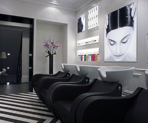 Luxurious Salon, Secret Life Of Walter Mitty, Black And White Floor, Chiltern Firehouse, Graduation Cap Ideas, Hair Salon Chairs, Patterned Mini Skirt, Salon Design Ideas, Dream Salon