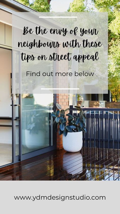 Even if you're not planning to sell, it's never a bad time to consider updating your facade. Your home's street appeal sets the tone for the interior of the home, so if you're taking on a renovation project, it may also be time to refresh the facade. That's why I have put together some tips to help your home make a fantastic first impression: Street Appeal, House Renovation Projects, Porch Veranda, Bad Time, Pressure Washing, Black Doors, Feature Light, Painting Tile, Bad Timing