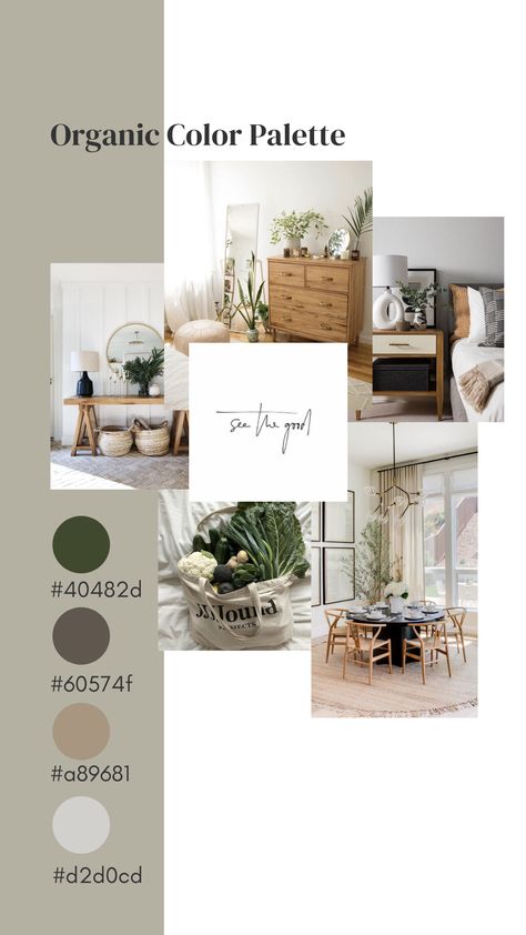 Organic, green, nude color palette and organic decor Mood Board Organic Modern, Organic Modern Decor Color Palette, Japandi Pallete Color, Organic Modern Palette, Organic Modern Mood Board, Modern Organic Color Palette, Japandi Colour Palette, Organic Moodboard, Japandi Green