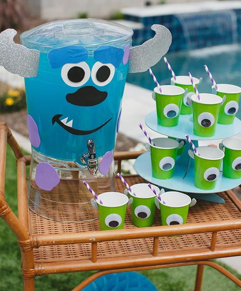 Monsters Ink 1st Birthday, First Birthday Monsters Inc Theme, 2nd Birthday Monsters Inc, Disney Pixar Party, Disney First Birthday Boy, Monster Birthday Party 1st, Monsters Inc Food, Monsters Inc First Birthday, Monster Inc Party Ideas