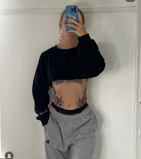 Matching Stomach Tattoos, Double Stomach Tattoo, Symmetrical Lower Stomach Tattoos, Tattoos That Accentuate Waist, Asymmetrical Stomach Tattoo, Women’s Lower Stomach Tattoo, Women’s Tattoos On Stomach, Leaves On Stomach Tattoo, Stomach Tattoo Placement