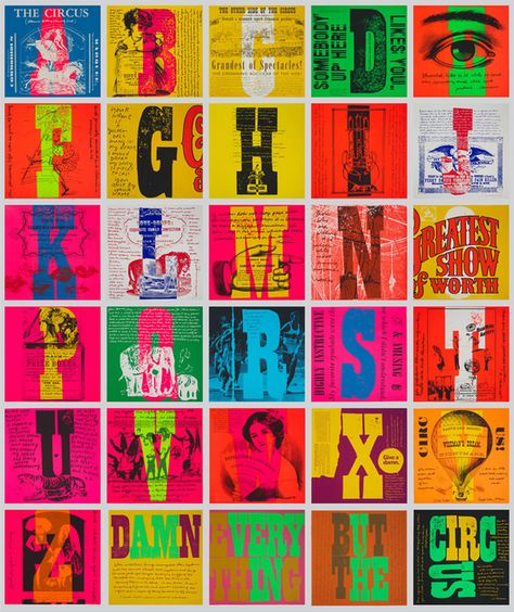 Corita Kent (1918-1986), 1968, circus alphabet and circus, serigraphs. Corita Kent Art, Sister Corita Kent, Lynda Barry, Corita Kent, Pop Art Artists, Claes Oldenburg, Pop Art Movement, Jasper Johns, Roy Lichtenstein