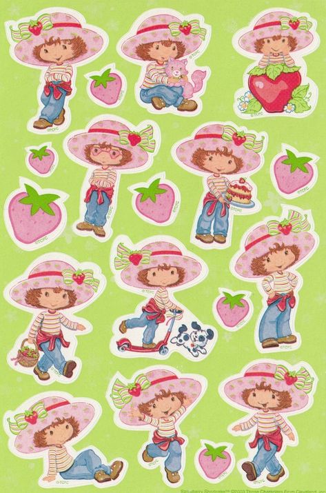 Strawberry Shortcake And Friends, Strawberry Shortcake Cartoon, Scratch And Sniff, Scrapbook Printing, Sticker Template, Baby Scrapbook, Poster Stickers, Sticker Collection, Journal Stickers