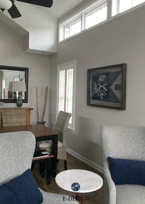 QUICK Paint Colour Review: Sherwin Williams Drift Of Mist SW 9166 - Kylie M Interiors Drift Of Mist Sherwin Williams, Gray Paint Colors Sherwin Williams, Drift Of Mist, Best Greige Paint Color, Best Greige, Grey Paint Living Room, Interior Paint Schemes, Big Houses Interior, Kylie M Interiors