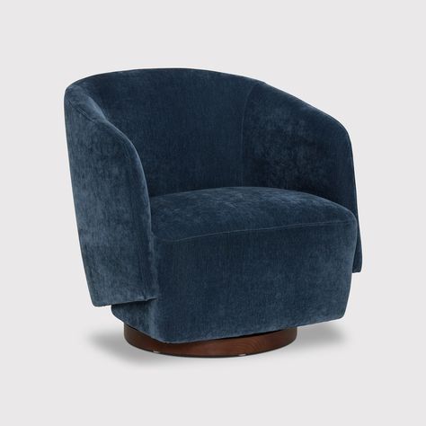 Swivel Arm Chair, Velvet Lounge Chair, Snuggle Chairs, Blue Armchair, Leather Chairs, Barker And Stonehouse, Outdoor Living Room, Armchair Furniture, Navy Fabric