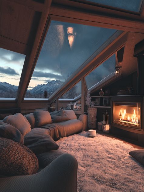 Beautiful Carbin  #cabin Cabin In The Woods Inside, Snowy Cabin Interior, Snowy Cabin Aesthetic, Luxury Winter Cabin, Cozy Winter Cabin Interior, Mountain Cabin Aesthetic, Winter Cabin Interior, Inside Cabin, Colorado Cabin