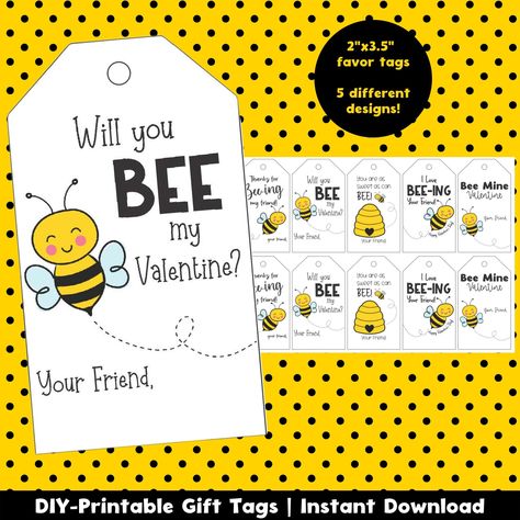 Bee Valentine Cards, Bee Valentines Cards, Preschool Valentines Activities, Kids Valentine Cards, Valentines Activities, Classroom Valentines Party, Valentine Gift Tags, Bee My Valentine, Diy Valentinstag