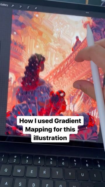 How To Use Gradient Map, Gradient Map Tutorial, Procreate Gradient Map, Gradient Map Palette, Gradient Procreate, Procreate Gradient, Gradient Map, Value Drawing, Art Homework