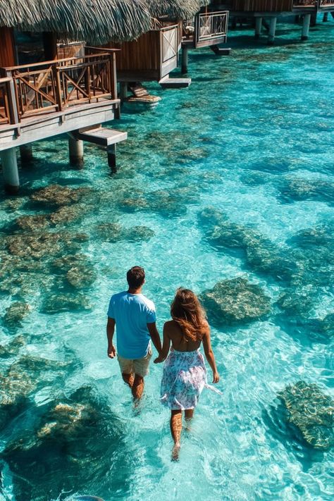 Treat yourselves to the ultimate honeymoon in Bora Bora. Stay in an overwater bungalow, snorkel hand-in-hand in crystal-clear waters, and enjoy intimate beachside dinners with your special someone. 🏝️💍🌊 #BoraBoraHoneymoon #CouplesRetreat #IslandParadise Honeymoon In Bora Bora, French Polynesia Honeymoon, Honeymoon Rooms, Bora Bora Wedding, Bora Bora Honeymoon, Bora Bora French Polynesia, Honeymoon Pictures, Maldives Honeymoon, Honeymoon Suite