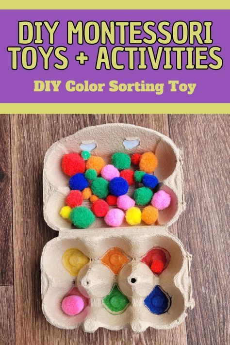 6 Fun DIY Montessori Toys 2-3 Year Olds Will Enjoy. These Handmade Montessori Toys provide opportunities for Easy and independent Toddler Learning Activities. Choose from this fun selection of DIY Montessori Toys for kids if you're looking for handmade educational toys for your toddler or preschooler. Montessori toddler activities don't have to be expensive. Reuse items you already have in your home and achieve the same educational benefits for your little ones! Diy Montessori Toys 2 Year, Sensory Activities For 2 Yrs Old, Montessori Activities For 2 Yrs Old, Toddler Activities 2 Yrs Old, Activities For 2-3 Yrs Old, Toddler Activities 3 Yrs Old, Activity For 2 Yrs Old, Montessori Crafts, Diy Toddler Toys