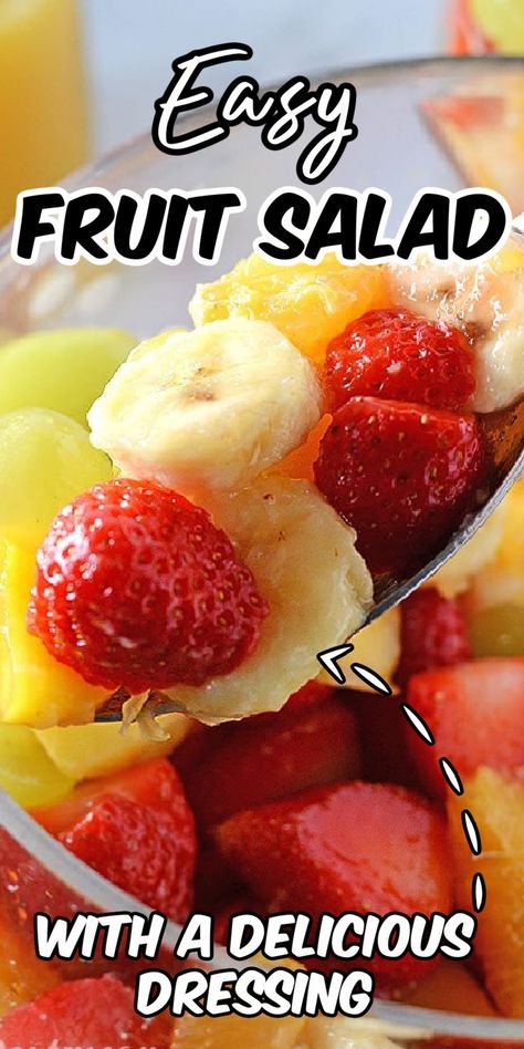 An Easy fruit salad that is zesty, minty and delicious fruit salad. Frest fruit is mixed with the most delicious only 5 ingredient dressing. Includes tips for the best fruit salad! Recipes For Fruit Salad, Dressings For Fruit Salad, Healthy Fruit Salad Dressing, Fruit Dressing Recipe, Fruit Salad Sauce, Dressing For Fruit Salad Simple, 3 Day Fruit Fast, Fruit Salad Dressing Recipe Simple, Sauce For Fruit Salad