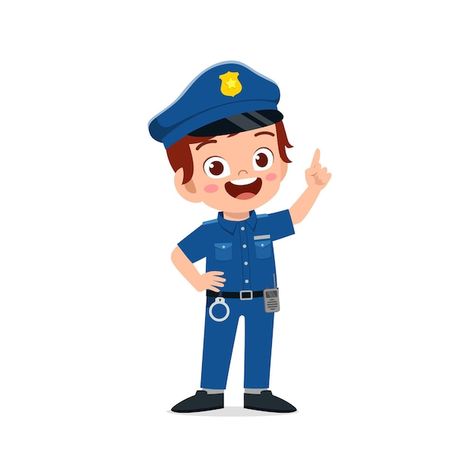 Police Uniform, Kid Boy, Police Uniforms, 10% Happier, Community Helpers, Policeman, Question Mark, Police Officer, Projects For Kids