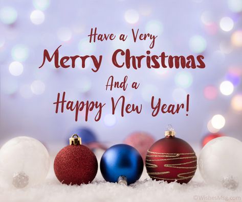 Merry Christmas and Happy New Year Wishes - WishesMsg