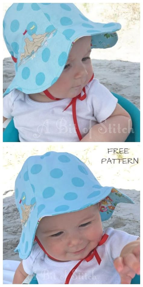 DIY Reversible Tulip Petal Sun Hat Free Sewing Patterns Tulip Hat Pattern Sewing, Baby Sun Bonnet Pattern Free, Baby Sunhat Pattern, Baby Hats To Sew, Tulip Hat Pattern Free, Baby Bucket Hat Pattern Free, Childrens Hats Free Patterns, Sunhat Pattern Free Sewing, Baby Hat Patterns Sewing