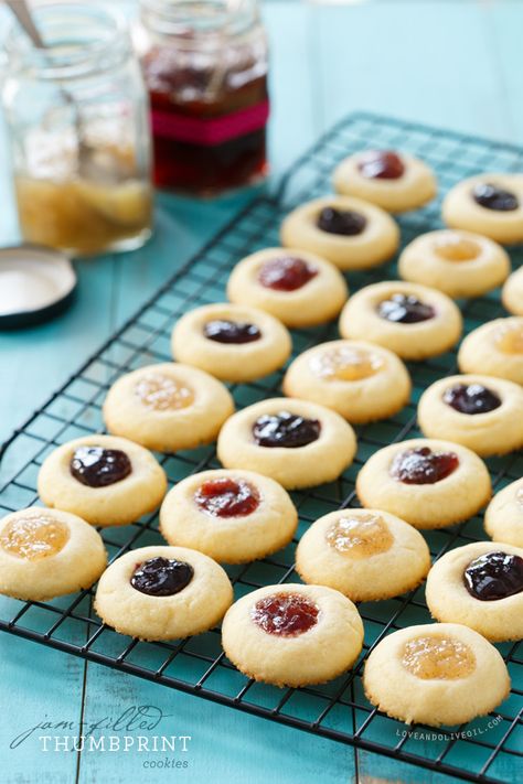 Cake Mix Thumbprint Cookies, Eggnog Cookie, Cookies With Jam, Thumbprint Cookie, Jam Thumbprint Cookies, Thumbprint Cookies Recipe, Cookie Swap, Thumbprint Cookies, Bountiful Harvest