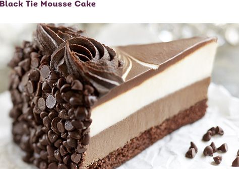 Olive gardens Black tie mousse cake Moose Cake Recipe, Black Tie Mousse Cake, Triple Chocolate Dessert, Best Coconut Cake Recipe, Moose Cake, Garden Dinner, Olive Garden Recipes, Nursing Cake, Icing Recipes