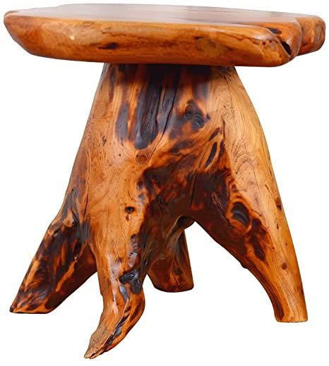 Brefhome Tree Stump Side Table Natural Edge Cedar Real Wood End Table,Small Wooden Mushroom Stool, Indoor/Outdoor Stump Side Table, Rustic Plant Stand, Tree Stump Side Table, Log Stools, Mushroom Stool, Round Wood Coffee Table, Wood End Table, Live Edge Coffee Table, Wooden Side Table