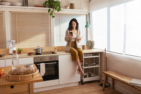 Sitting On Counter, Female Dancing, Logo Board, Sketch Poses, Sitting Poses, Person Sitting, Woman Sitting, Pose References, Phone Call