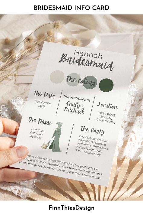 Purchase, personalize, and print within minutes! This unique & easy editable DIY printable Bridesmaid Proposal Card Template with Photo features a lovely handwritten & elegant font combo and a modern minimalist design combined with the option to add your own Photo. Use this Bridesmaid template to edit the fonts, font color, and background color to match with your individual needs. Edit using the web-based online editor Canva in your computer browser – no additional software needed! Bridesmaid Invite Ideas, Bridesmaid Proposal Ideas Unique, Bridesmaid Template, Bridesmaid Things, Bridesmaid Invite, Bridesmaid Info Card, Maid Of Honor Proposal Card, Unique Proposals, Card With Photo