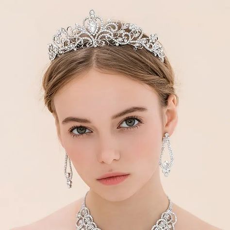 Wedding Tiara Headband, Hair Accessories Bun, Wedding Tiaras, Tiara Headpieces, Crystal Hair Accessories, Bride Tiara, Party Hair Accessories, Bride Headpiece, Allure Bridals