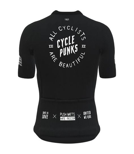 The Cyclepunks Black Jersey, now available as (Race Edition). Super Tight Aero optimized jersey, race cut, laser cut sleeves, made under fair conditions in Italy from premium fabrics. Also available in off white. . #roadbike #lightbro #ridingday #cyclingphoto #foreverbuttphotos #cyclistlife #rideyourbike #wymtm #bestcyclingkits #kitgrid #bestbikekit #cycling #cyclinglife #fromwhereiride #outsideisfree #roadcycling #cyclingkit #instacycling #cyclingsocks #ciclismo #bicycle #bikeporn #triathlon... Running Jersey, Cycle Jersey, Custom Cycling Jersey, Cycling Jersey Design, Cycling Race, Cycling Socks, Cycling Photos, Cycling Kit, Cycling Jerseys