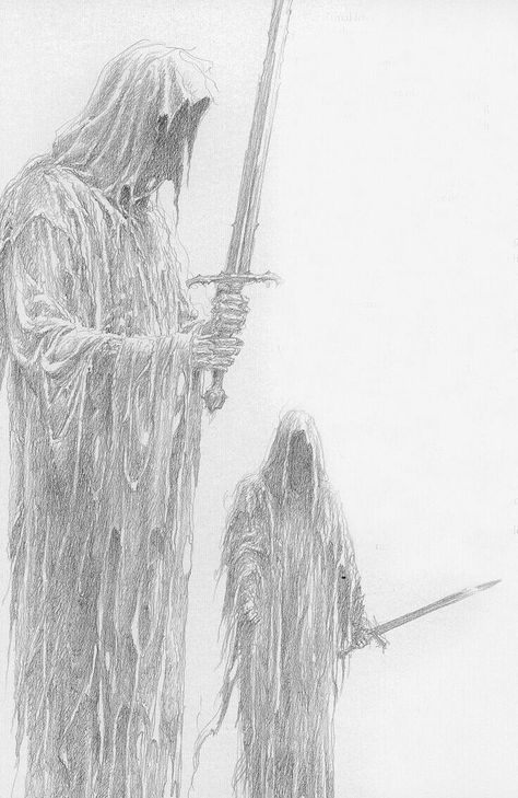 Nazgul Nazgul Drawing, Alan Lee Art, Ring Wraiths, Tolkien Artwork, Alan Lee, John Howe, Hobbit Art, Middle Earth Art, Tolkien Art